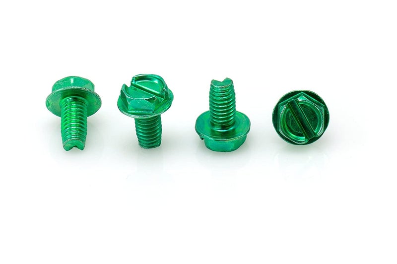 THE CIMPLE CO 1/2 in (13 mm) Self-Tapping Ground Screws - 10-32 Ground Screws - Electrical Grounding - Hex Head - Stainless Steel - Green, 10 Pieces - Image 2